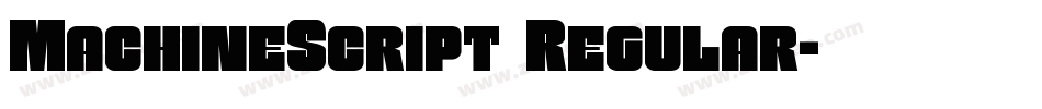 MachineScript Regular字体转换